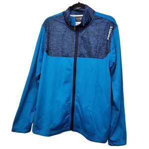 AND1 Basketball Colorblock Blue Full Zip Warm Track Jacket Men's L